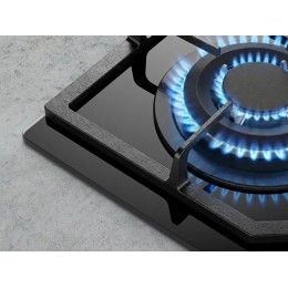 Варочная панель Kuppersberg FG 60 B газовая 59 см, чёрное стекло, 4 конфорки, SKU 36154