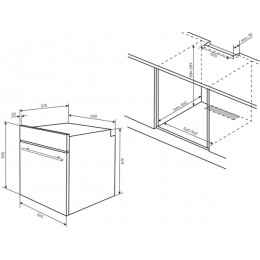 Духовой шкаф Kuppersberg HF 614 BB, 60 см, черный, 73 л, 11 режимов, сенсорное управление, таймер, гриль, ECO, гидролизная очистка, SKU 36758.