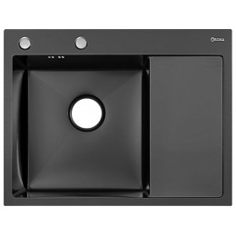 Мойка Arona ARS 650.505 L BLACK (чаша слева) черный
