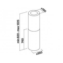 Вытяжка Falmec POLAR EVO IS WHITE 35, SKU 35360, 800 м3/ч, нержавеющая сталь