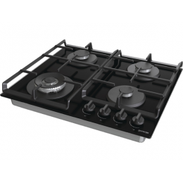 Варочная панель Gorenje GTW641EB 60 см, газовая, стекло, 4 конфорки, 27360
