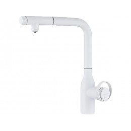 Смеситель Paulmark Urban Ur213104-WH (22761), однорычажный, белый матовый, латунь, керамический картридж