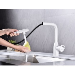 Смеситель Paulmark Urban Ur213104-WH (22761), однорычажный, белый матовый, латунь, керамический картридж