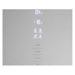 Холодильник MAUNFELD MFF185NFS 33367, серый, 340 л, инверторный, NoFrost