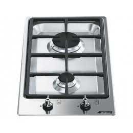 Варочная панель SMEG PGF32G 31 см, газовая, 2 горелки, нержавеющая сталь, 28070