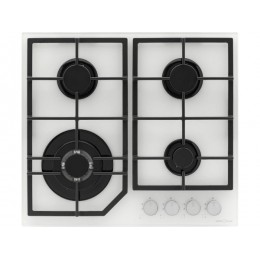 Варочная панель KRONA NEBEL 60 WH W газовая 34071, 4 зоны, WOK, белая.