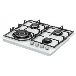 Варочная панель KRONA NEBEL 60 WH W газовая 34071, 4 зоны, WOK, белая.