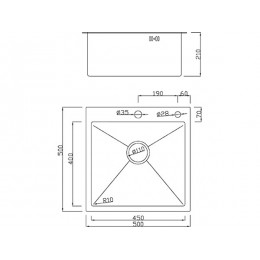 Мойка SMARTECH-50x50 нано черный