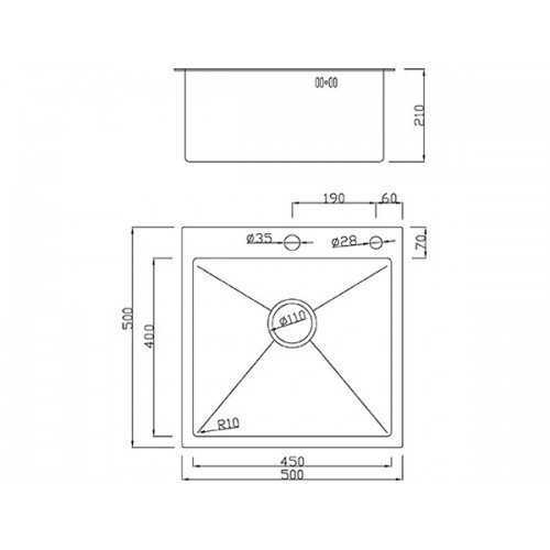 Мойка SMARTECH-50x50 нано черный