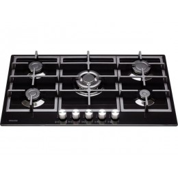 Варочная панель GRAUDE GS 90.1 SM газовая 86 см, черная, 5 конфорок, WOK, SKU 19372