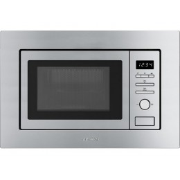 СВЧ-печь SMEG FMI017X 60 см, нержавеющая сталь, 17 л, 4 функции, 5 уровней мощности, LED-дисплей, SKU 9081