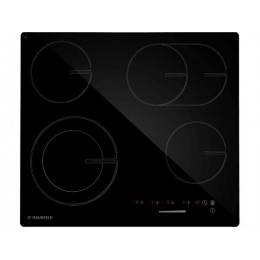 Варочная панель MAUNFELD AVCE6043SDOBK 58 см, черная, стеклокерамика, 4 конфорки, 6600 Вт, SKU 35582