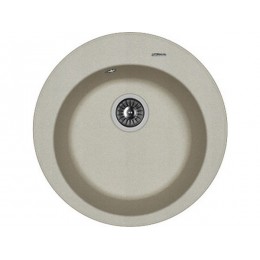 Мойка Florentina Никосия грей, 1 чаша, кварц, ⌀510х217 мм, SKU 27482