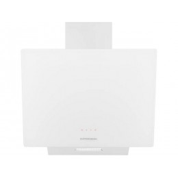 Вытяжка Kuppersberg F 605 W, наклонная 60 см, белая, 1300 м3/ч, 3 скорости, 48 дБ, сенсорное управление, стекло