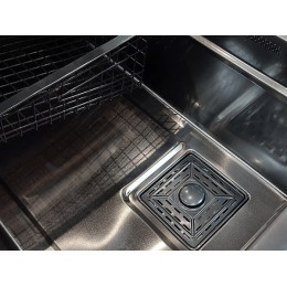 Мойка SMARTECH-75x45, SKU 27185, темная нержавеющая сталь, 1 чаша, со смесителем