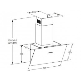 Вытяжка MEFERI AIRBOX60WH LIGHT 29389, белая, стекло, 650 м³/ч, 3 скорости