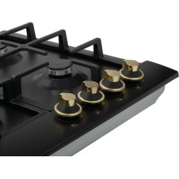 Варочная панель Korting HG 661 CTGN газовая 60 см, 4 конфорки, матовый черный, SKU 23190