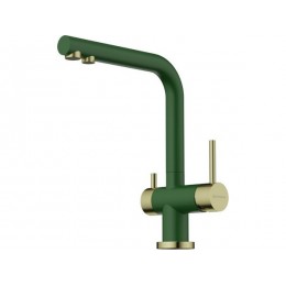 Смеситель Omoikiri Nagano-RG-LG латунь/royal green/светлое золото (4994432)