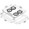 Варочная панель Franke FHMF 604 4G C BK Design Dror - Газовая, 60 см, Черная