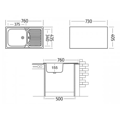 Мойка Ukinox Классика CLM760.435 -W6K 2L: Качественная и стильная мойка для вашей кухни