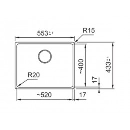 Мойка Franke 27797, под столешницу, Fragranite+, 553x433 мм, вент-автомат