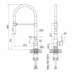 Смеситель Paulmark Halt Ha214021-LG (SBG), латунь, высокий излив, 483 мм, 22798