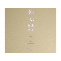 Холодильник MAUNFELD MFF200NFBG 33601, бежевый, 377 л, A++, NoFrost