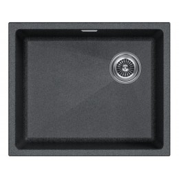 Мойка Paulmark Lumi 55uni 25701, гранит, 600 мм, слив в углу, R15.