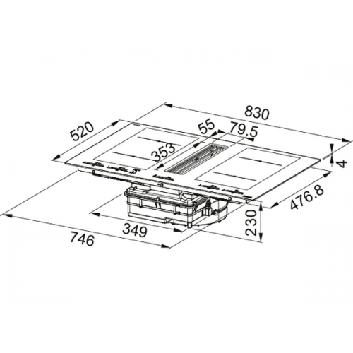 Варочная панель Franke FMA 8391R HI (340.0705.336) - индукционная с вытяжкой для современных кухонь