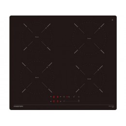 Варочная панель MEFERI MIH604BK 29305, индукционная, 4 конфорки, черная, стеклокерамика