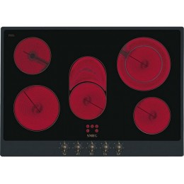 Варочная панель SMEG P875AO 72 см, антрацит, 5 зон Hi-Light, 8,6 кВт, SKU 28115