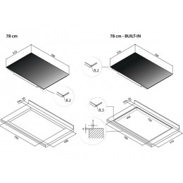 Варочная панель Falmec PIANO INDUZIONE BLACK MATT 78x51 индукционная