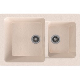 Мойка Gamma Stone GS-13 26022, 1,5 чаши, мрамор, 775x505 мм