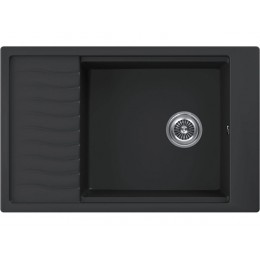 Мойка Kuchenstern BRETT 60 черный, 780x500 мм, Ku-Granit, SKU 30828