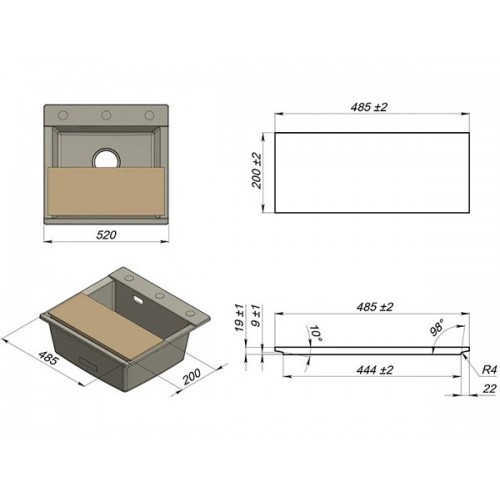 Мойка Granula ES-5201, арктик