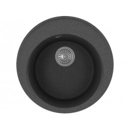 Мойка Florentina Лацио 510 черный, кварцевая, 1 чаша, ⌀510, SKU 26635