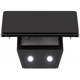 Вытяжка KRONA SATURN 600 DN BLACK 25638, 710 м3/ч, наклонная, черный металл/стекло