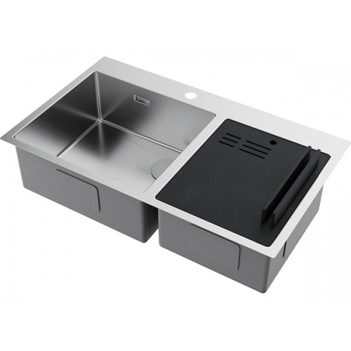 Мойка Omoikiri Akisame 86-2 Side-IN нерж. сталь/нержавеющая сталь (4997021)