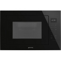 СВЧ-печь SMEG FMI025B3 60 см, черная, 25 л, Touch Control, 900 Вт, 6 функций, 8 программ, LED-дисплей, электронное открывание, 29739