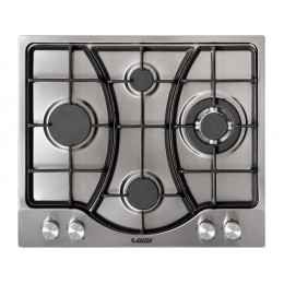 Варочная панель EXITEQ PF 640 STX-E/A 7541, газовая, 60 см, нержавеющая сталь, 4 конфорки, WOK.