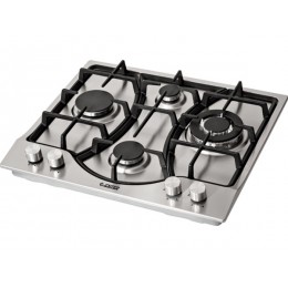 Варочная панель EXITEQ PF 640 STX-E/A 7541, газовая, 60 см, нержавеющая сталь, 4 конфорки, WOK.