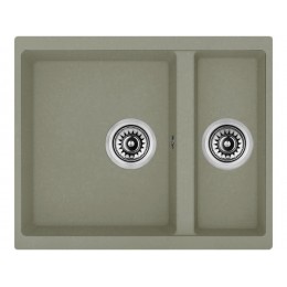 Мойка Longran Enigma 28741 555х460 мм, гранит, 2 чаши, подстольная.
