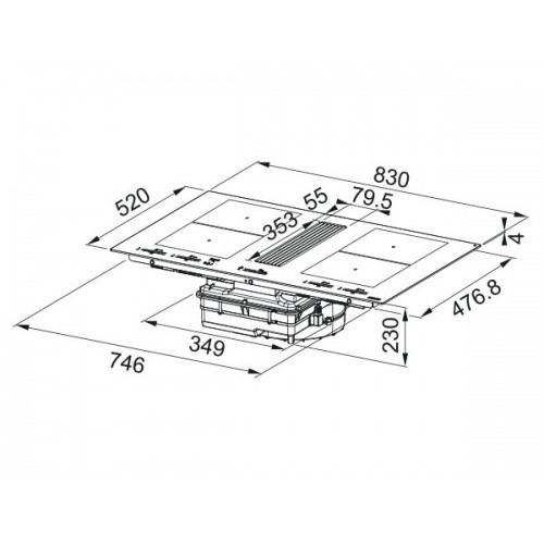 Варочная панель Franke FMY 8391 HI (340.0705.226) - Индукционная с Вытяжкой