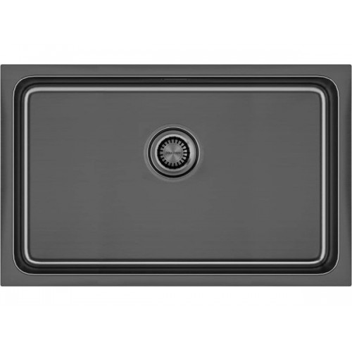 Мойка Paulmark Vista 74 PM307444-GM из вороненой стали – идеальное решение для вашей кухни