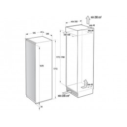 Холодильник Gorenje RI517E41WF 54 см, белый, 280 л, Wi-Fi, 35 дБ, R600A, слайдерное крепление