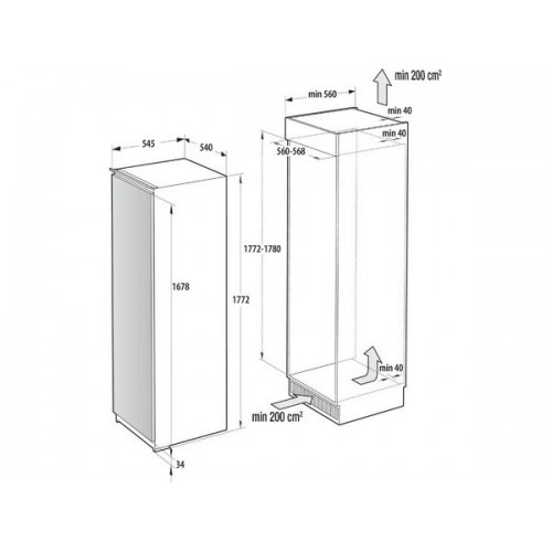 Холодильная камера Gorenje RI517E41WF – встраиваемая модель с высоким качеством и энергоэффективностью