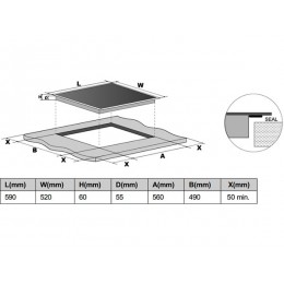 Варочная панель Bertazzoni P604I1B26NVS индукционная