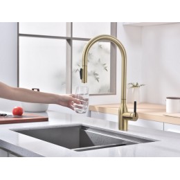 Смеситель Paulmark Universal 26847, однорычажный, латунь, 486мм, поворотный излив, фильтрация воды