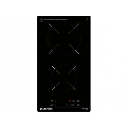Варочная панель MEFERI MIH302BK LIGHT 29550, индукционная, 2 конфорки, черная, стеклокерамика