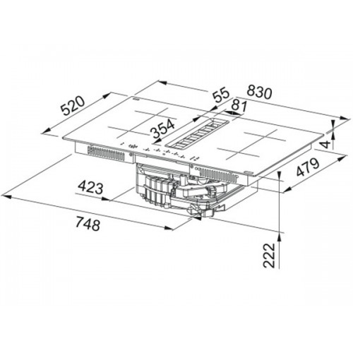Варочная панель Franke FMA 8372 4RC R HI (340.0731.879) индукционная с вытяжкой